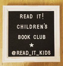 Read It! Children's Book Club peg board.