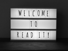 Welcome to Read It! sign