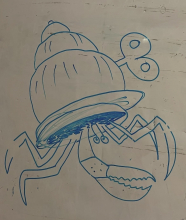 Thomas Taylor's cartoon crab picture